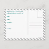 partij van pajama uitnodiging briefkaart (Achterkant)