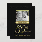 Partij voor 50e Jubileum - Aangepaste fotouitnodig Kaart (Voorkant / Achterkant)