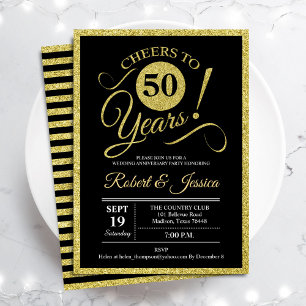Partij voor de 50e Jubileum - Gold Black Kaart