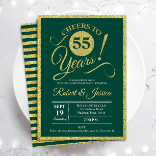 Partij voor de 55e Jubileum - Emerald Green Gold Kaart