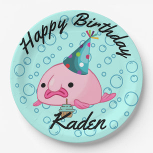 Partij voor de Birthday Blobfish Papieren Bordje