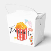 Partij voor de carnavalpartij popcorn verjaardag bedankdoosjes (Achterkant)