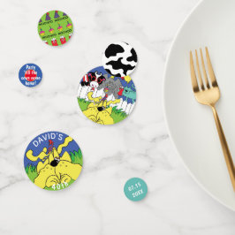 Partij voor de geboorte van dieren confetti