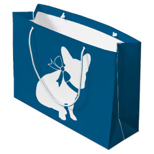 Partij voor het thema Bulldog - Baby shower Blue Groot Cadeauzakje