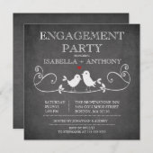 partij voor het Tortelduifjes van Chalkboard Kaart (Voorkant / Achterkant)