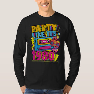 Partij zoals de jaren '80, '90, Retro, wit Di T-shirt