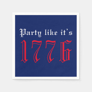 Partij zoals de rode  typografie van de marine van servet
