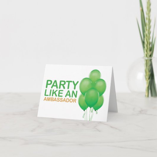Partij zoals een (Groene) Kaart van de Verjaardag (Voorkant)
