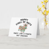 Partij zoals een Pinata Cinco DE Mayo Kaart (Gele Bloem)