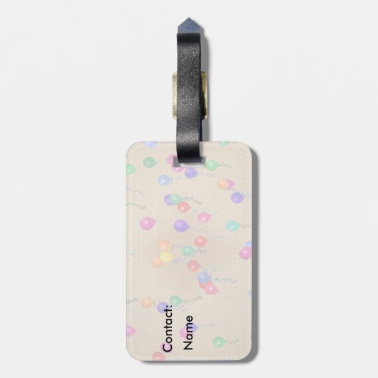 Partijballonnen Bagagelabel (Achterkant verticaal)