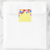 PARTIJBALLOONS TOP VIERKANTE STICKER (Tas)
