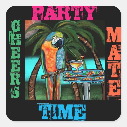 Partijen Vierkante Sticker (Voorkant)
