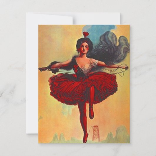 PARTIJINVITATIE CIRCUS TIGHTROPE ~ EZ2 CUSTOMIZE! KAART (Voorkant)