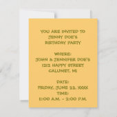 PARTIJINVITATIE CIRCUS TIGHTROPE ~ EZ2 CUSTOMIZE! KAART (Achterkant)