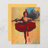 PARTIJINVITATIE CIRCUS TIGHTROPE ~ EZ2 CUSTOMIZE! KAART (Voorkant / Achterkant)