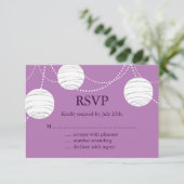 partijlampions op Paarse RSVP (Staand voorkant)