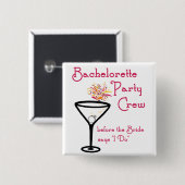 partijpersoneel vierkante button 5,1 cm (Voorkant /achterkant)