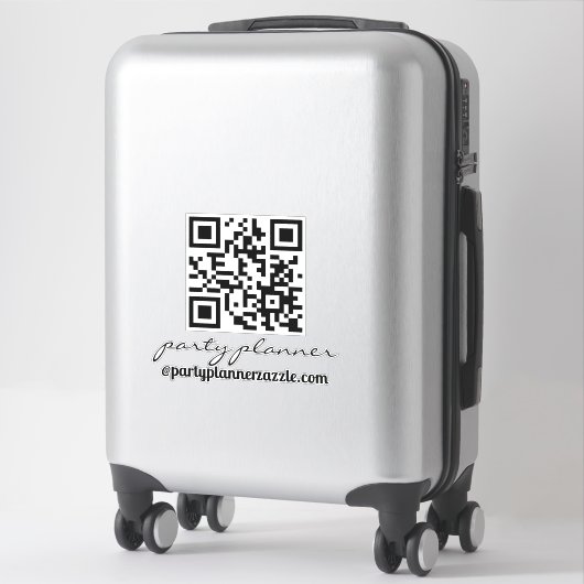partijplanner om het even welke Bedrijfs QR-coderi Sticker (Koffer)