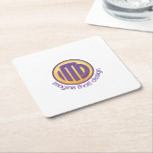 partijtemp vierkante kartonnen onderzetter (Schuin)