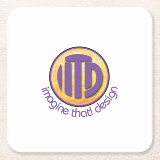 partijtemp vierkante kartonnen onderzetter (Voorkant)