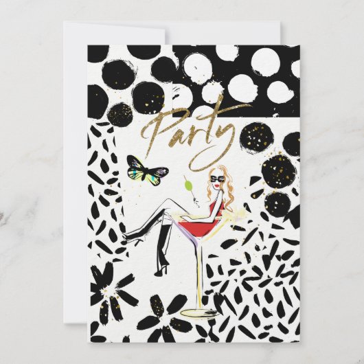 partijuitnodiging kaart (Voorkant)