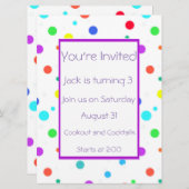 partijuitnodiging kaart (Voorkant / Achterkant)