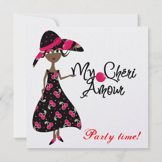 partijuitnodiging kaart (Voorkant)