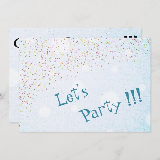 partijuitnodiging kaart (Voorkant / Achterkant)