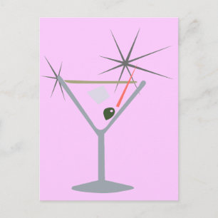 Partini Martini Glass Briefkaart