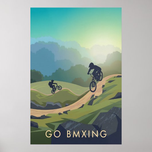 Partir en BMX Affiche de voyage (Devant)