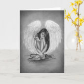 Partis trop tôt Carte de voeux Angel (Fleur jaune)