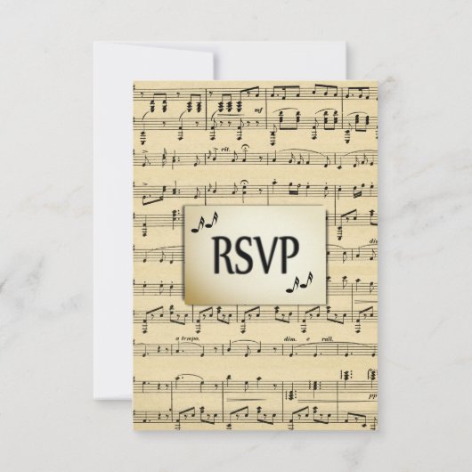 Partition ancienne RSVP avec choix de menu (Dos)