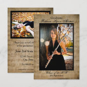 Partition avec photos - 3x5Graduation Faire-part (Devant / Derrière)