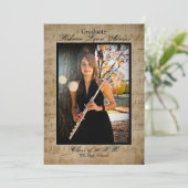 Partition avec photos - Faire-part de graduation (Debout devant)