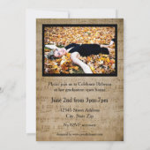 Partition avec photos - Faire-part de graduation (Dos)