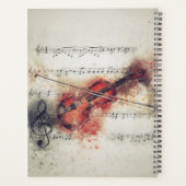 Partition de violon élégante aquarelle (Dos)
