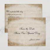 Partition Enregistrer la date Carte postale (Devant / Derrière)