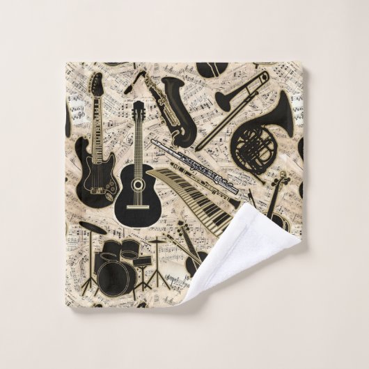 Partition et instruments Black/Gold ID481 (Gant de toilette)