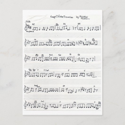 Partition Keep Of The Promise carte postale (Devant)