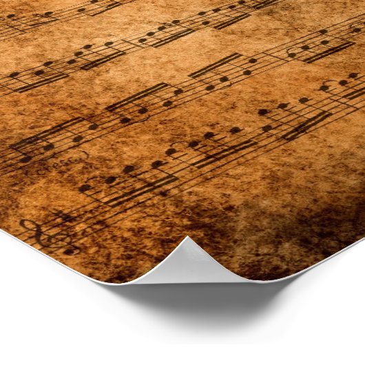 Partition musicale - affiche (Coin)