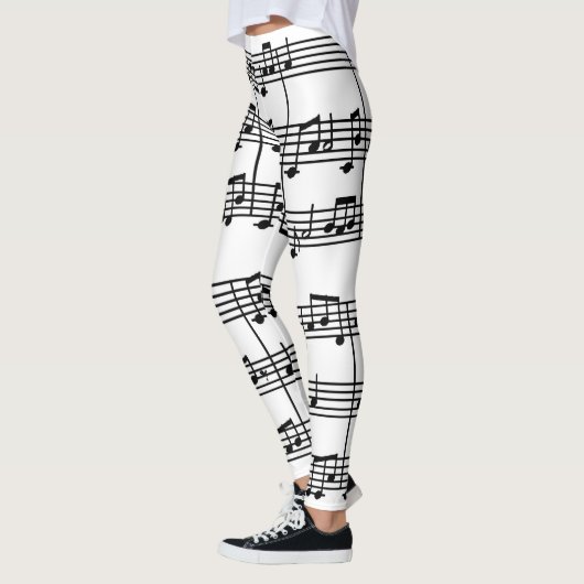 Partition musicale Tout-En-Dessus Imprimer Legging (Gauche)