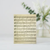 Partition musicale vintage, invitation de partitio (Debout devant)