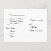 Partition Musique RSVP Diner Choix Carte Postale (Dos)