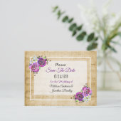 Partition Rose violet Enregistrer la date Carte po (Debout devant)