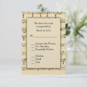 Partition RSVP avec choix de menu (Debout devant)