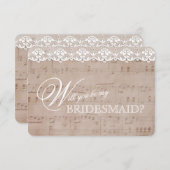 Partition vintage & dentelle Soyez mon Invitation  (Devant / Derrière)