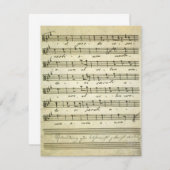 Partition vintage, Invitation musicale (Devant / Derrière)