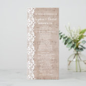 Partition vintage & Programme de mariage dentelle  (Debout devant)