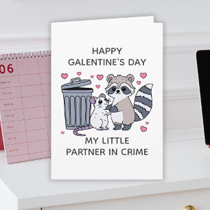 Partner In Crime Funny Galentines Dag Feestdagen Kaart
