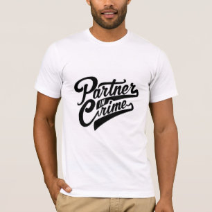 Partner in crime scene design t-shirts voor man.